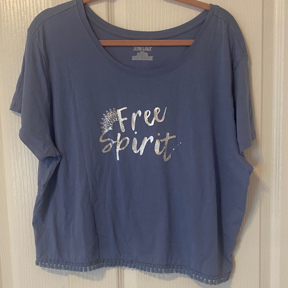 Jasmine & Ginger Blue 'Free Spirit' Tee